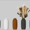 3D Vase Dekovase Stella XL 38cm | Sustainable Floor Vase for Pampas Grass & Dried Flowers | Waterproof & UV-Resistant | Made in Germany Dunkelgrau 3D Vase Dekoration