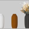 3D Vase 3D Vase 'Stella L' 30cm | Nachhaltige Bodenvase aus Bio-Kunststoff für Pampasgras & Trockenblumen | Wasserdicht & UV-beständig | Modernes Design | Made in Germany Weiß Dekoration
