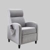 ATLANTIC home collection ATLANTIC home collection Relaxsessel 'Tom' mit elektrischer Relaxfunktion & Seitentasche | Ergonomischer TV-Sessel in Premium-Qualität hellgrau Sessel