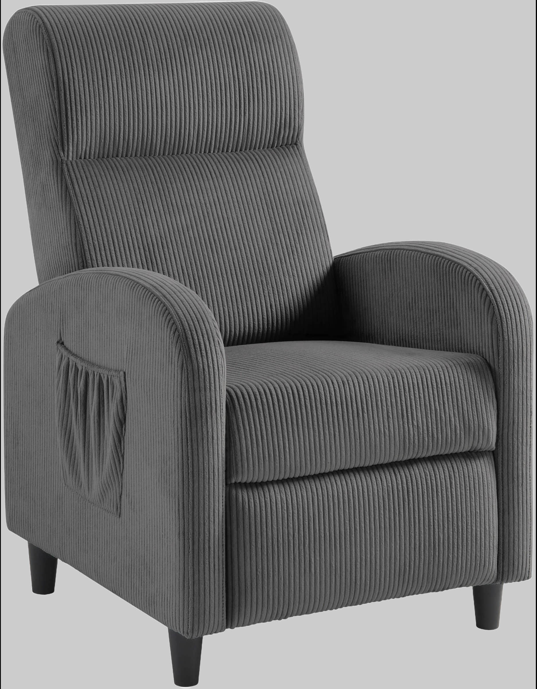 ATLANTIC home collection Relaxsessel 'Tom' mit elektrischer Relaxfunktion & Seitentasche | Ergonomischer TV-Sessel in Premium-Qualität Grau ATLANTIC home collection Sessel