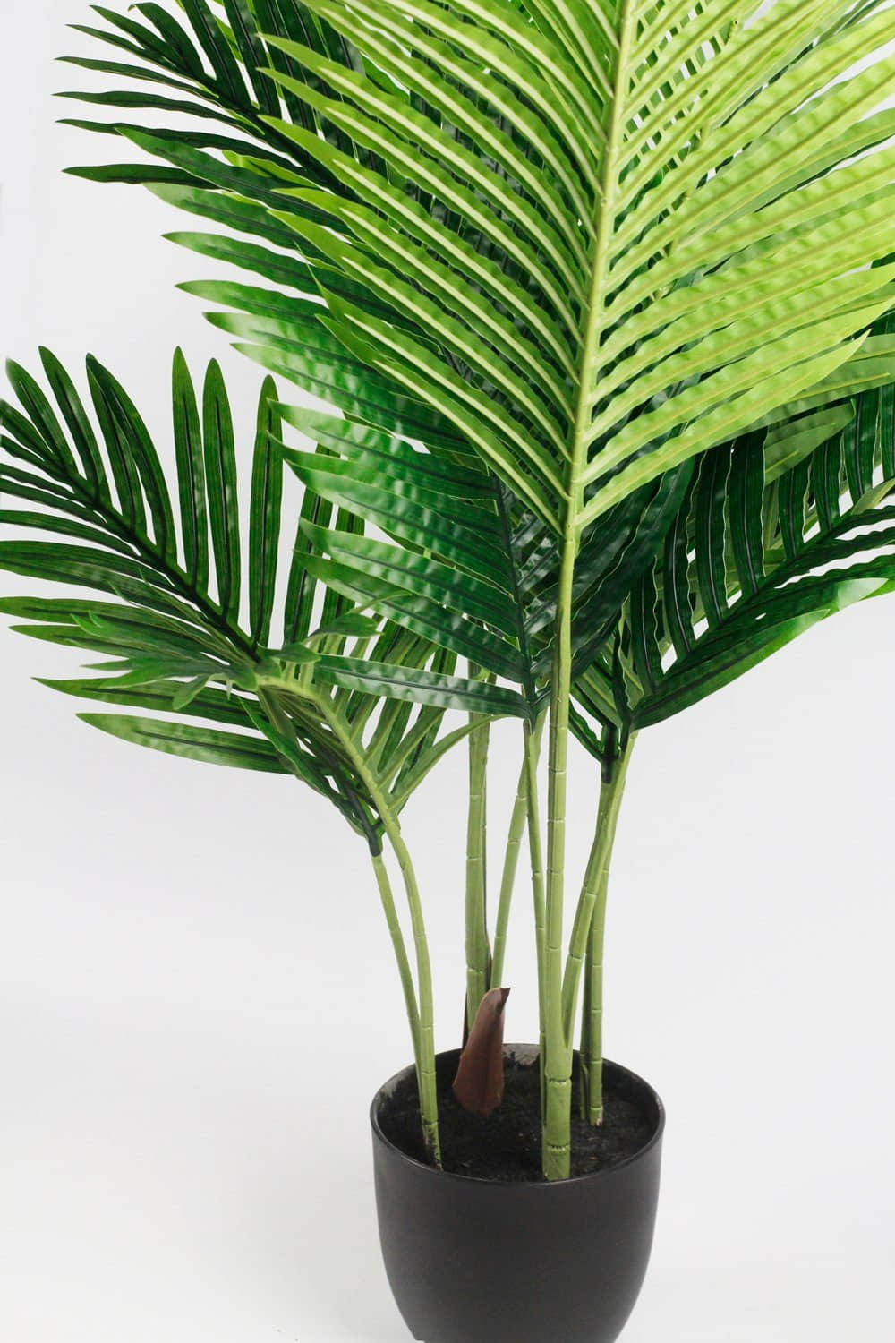 Arnusa KP111 Kunstpalme 90 cm - Kunstpflanze mit Real-Touch Effekt im Topf - täuschend echte Deko-Palme für Wohnung & Büro Dekoration Arnusa