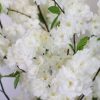 Dekoration Arnusa Arnusa Kirschblütenbaum Kunstpflanze 120 cm - Weiße Sakura mit 190 Blüten, naturgetreuer Kunstbaum im Topf für Wohnzimmer & Büro