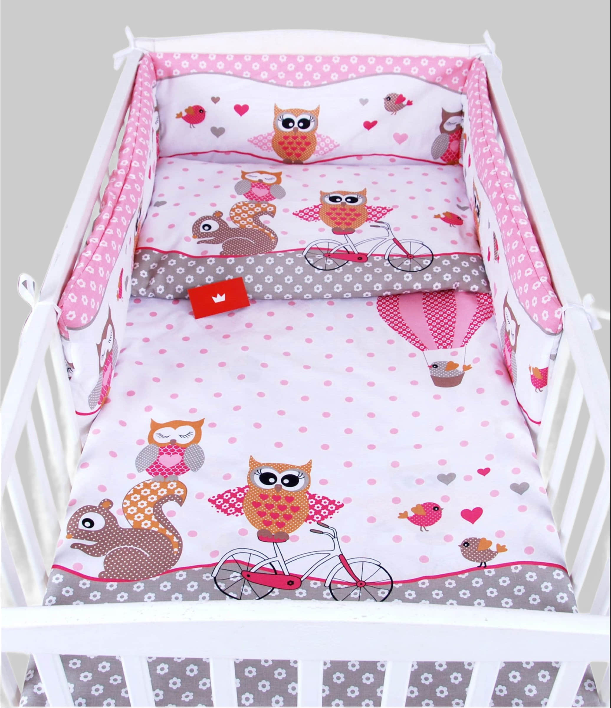 BabyLux BabyLux Nestchen AIR 3D Breathable Baby Cot Bumper - 210x30cm - Premium Mesh Protection for Cribs & Playpens - White 56. Eule R Kinderzimmer