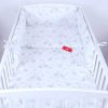 BabyLux Nestchen AIR 3D Breathable Baby Cot Bumper - 210x30cm - Premium Mesh Protection for Cribs & Playpens - White 131. Gänse BabyLux Kinderzimmer