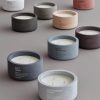 Blomus FRAGA Concrete Scented Candle - Natural Soy Wax, 8cm/9cm/13cm - Long Burn Time, Phthalate-Free - Soft Linen/Sandalwood Myrrh Fragrance - Premium Home Fragrance Solution Pine Gray blomus Dekoration