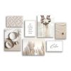 Dekoration Novart Boho Natur Wandbilder Set (7-teilig) für Wohnzimmer | 20x30 & 30x40 cm | Aufhängefertig | Hochwertiger Holzdruck | Made in Germany | Novart