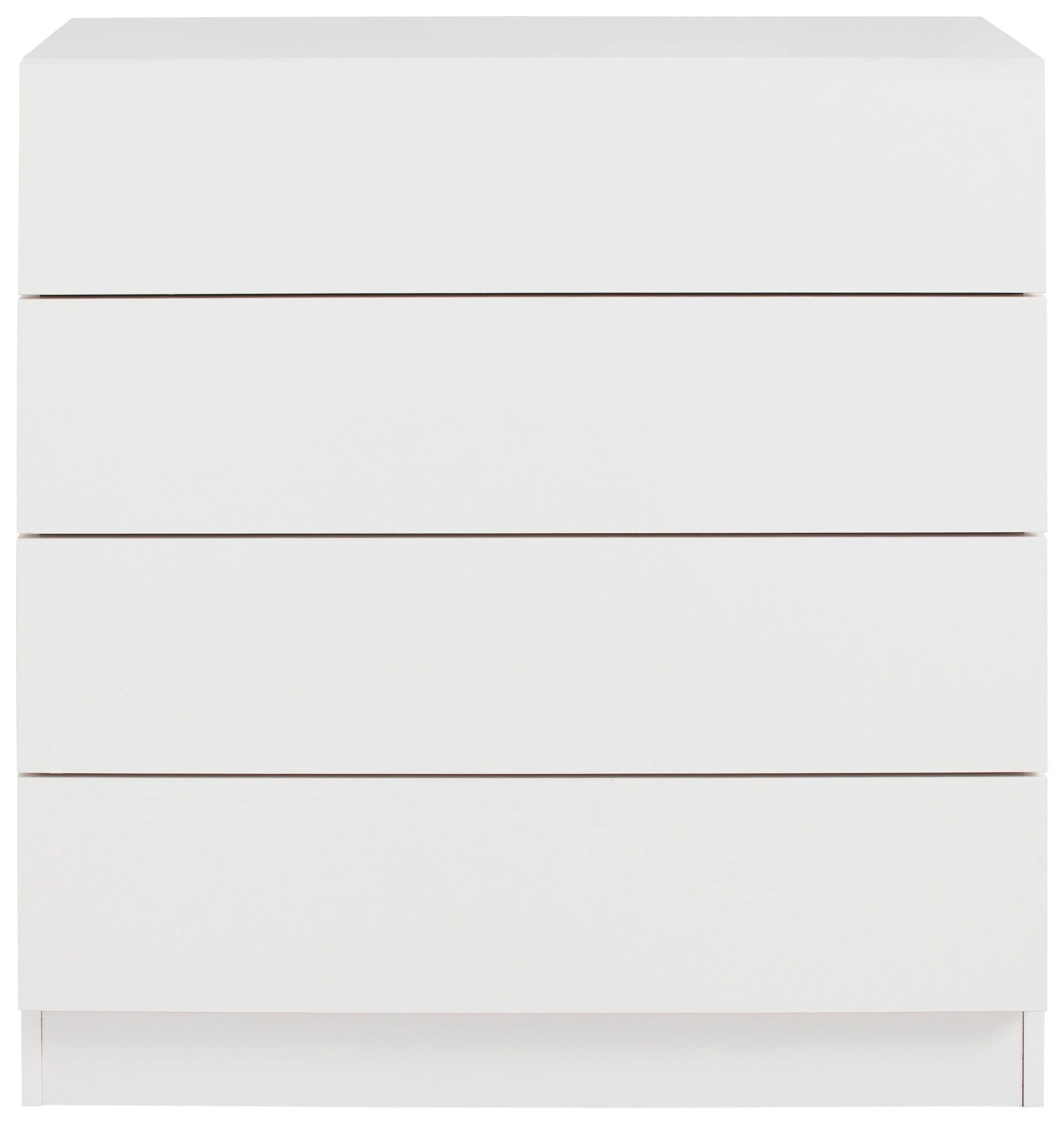 Kommoden & Sideboards borchardt Mu00F6bel Borchardt Möbel Kommode »Vaasa«, 76 cm Breite, 4 Schubkästen, Push-to-Open, weiß matt – modernes Design mit praktischem Stauraum weiß matt