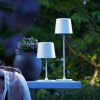 Brilliant Brilliant Kaami LED Außen-Tischleuchte 2er-Set | 37cm Pilzdesign | 310 Lumen Warmweiß | Touch-Dimmer 3-Stufen | USB-Akku 20h | IP44 Wetterfest | Ideal für Garten, Balkon & Terrasse weiß matt Lampen