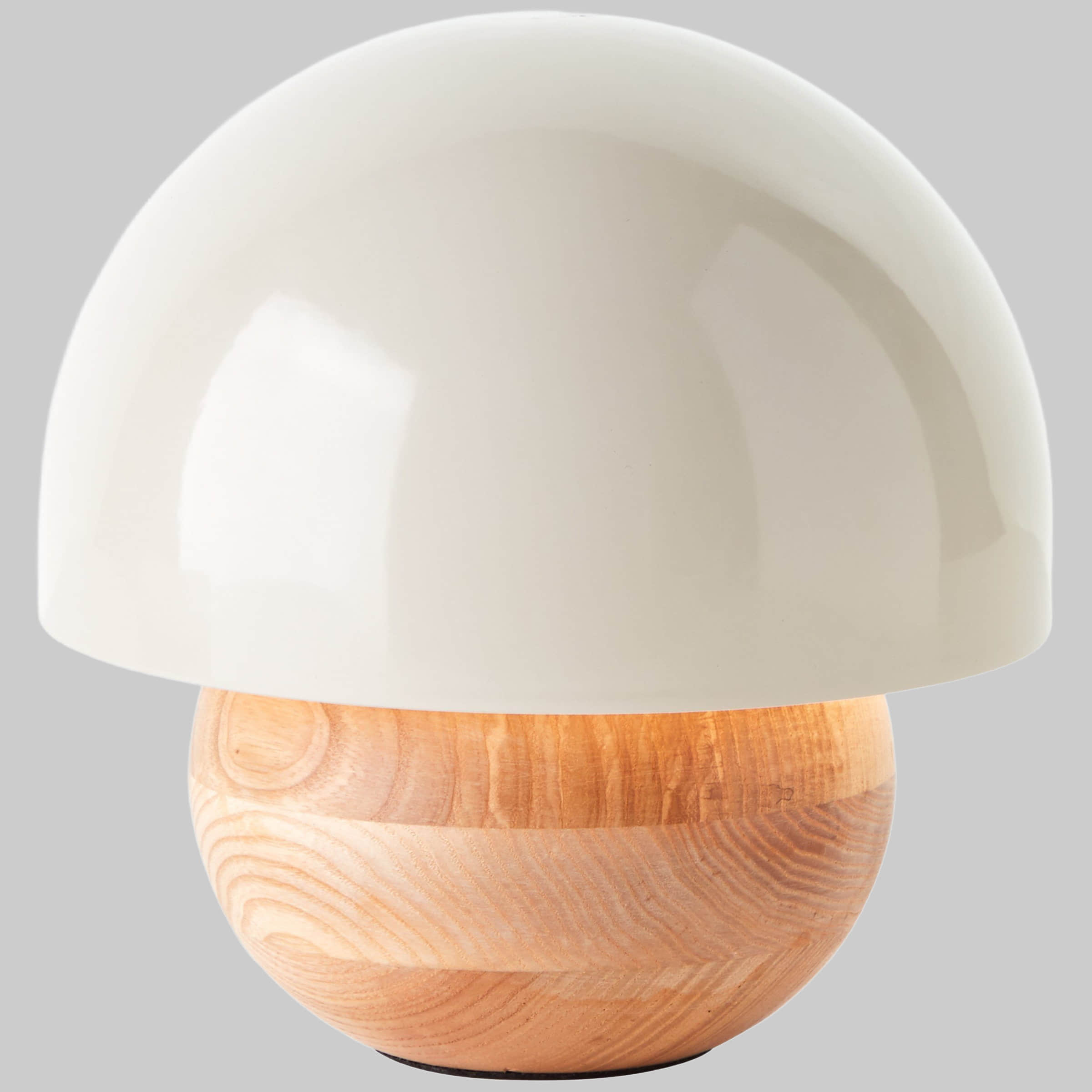Brilliant Brilliant Tischleuchte Nalam – Pilz-Tischleuchte, 31 cm Höhe, Ø 20 cm, E14, Holz/Metall, schwarz/natur Lampen