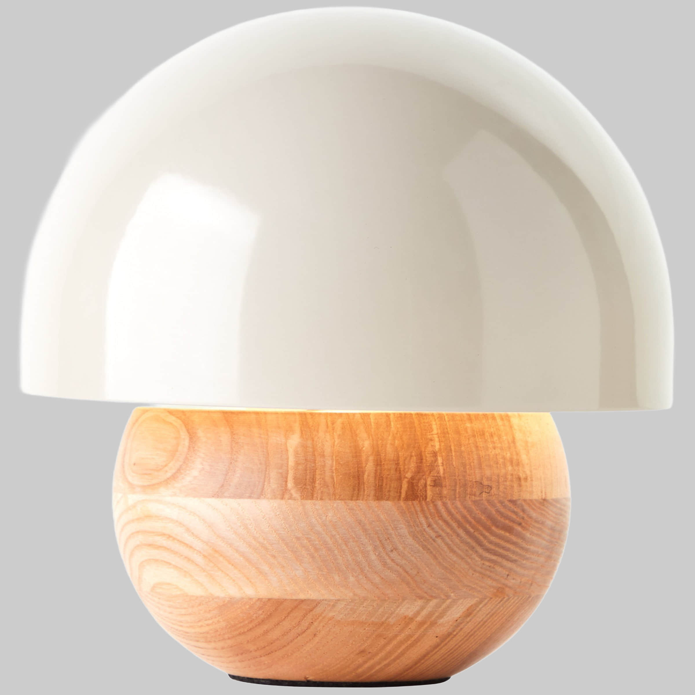 Brilliant Brilliant Tischleuchte Nalam – Pilz-Tischleuchte, 31 cm Höhe, Ø 20 cm, E14, Holz/Metall, schwarz/natur Lampen