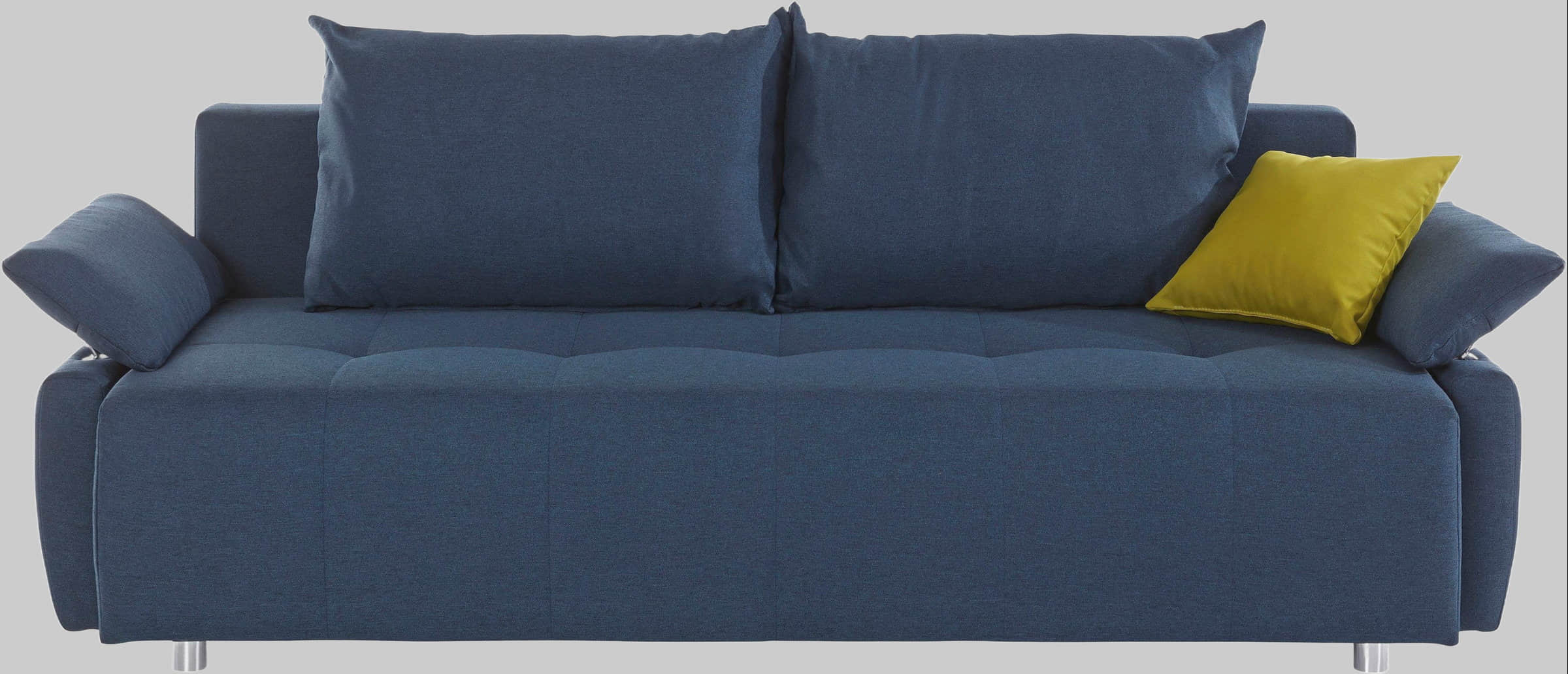 COLLECTION AB COLLECTION AB Schlafsofa Funtastic mit Federkern & Bettfunktion – Modernes 3,5-Personen-Sofa in Silber (212 cm) inkl. Bettkasten & Kissen blau Sofas