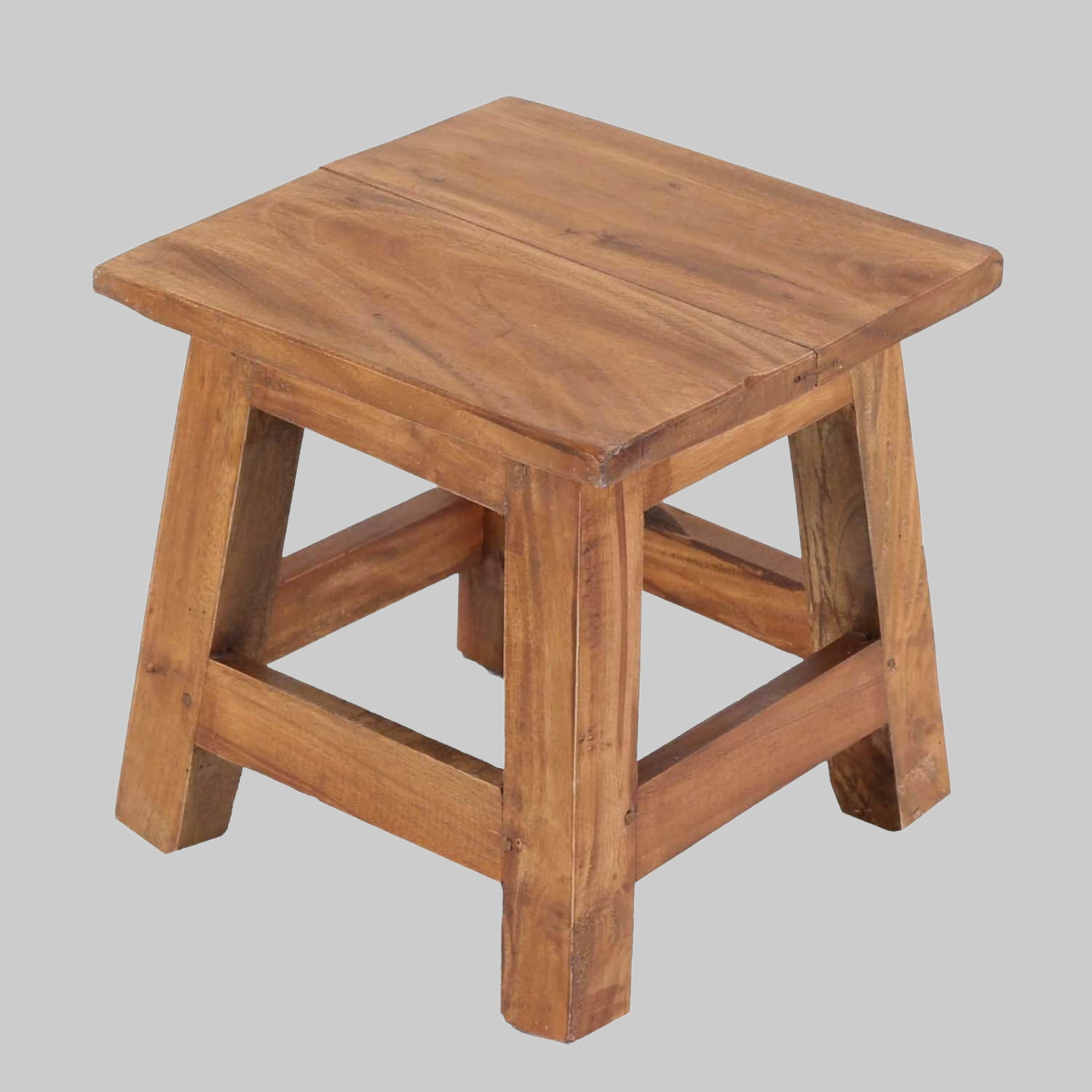 Casa Moro Hocker Casa Moro Hocker Aurora - Handgefertigter Vintage Holzhocker aus Massivholz | Fußhocker & Blumenhocker | 26x26x26 cm | Natur Braun