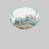 Casa Moro Premium Glas Schale auf Wurzelholz - Handgefertigtes Unikat (15cm Durchmesser) | Art Deco & Boho Chic Deko | Ideal für Gastronomie & Wohnaccessoires Casa Moro Dekoration