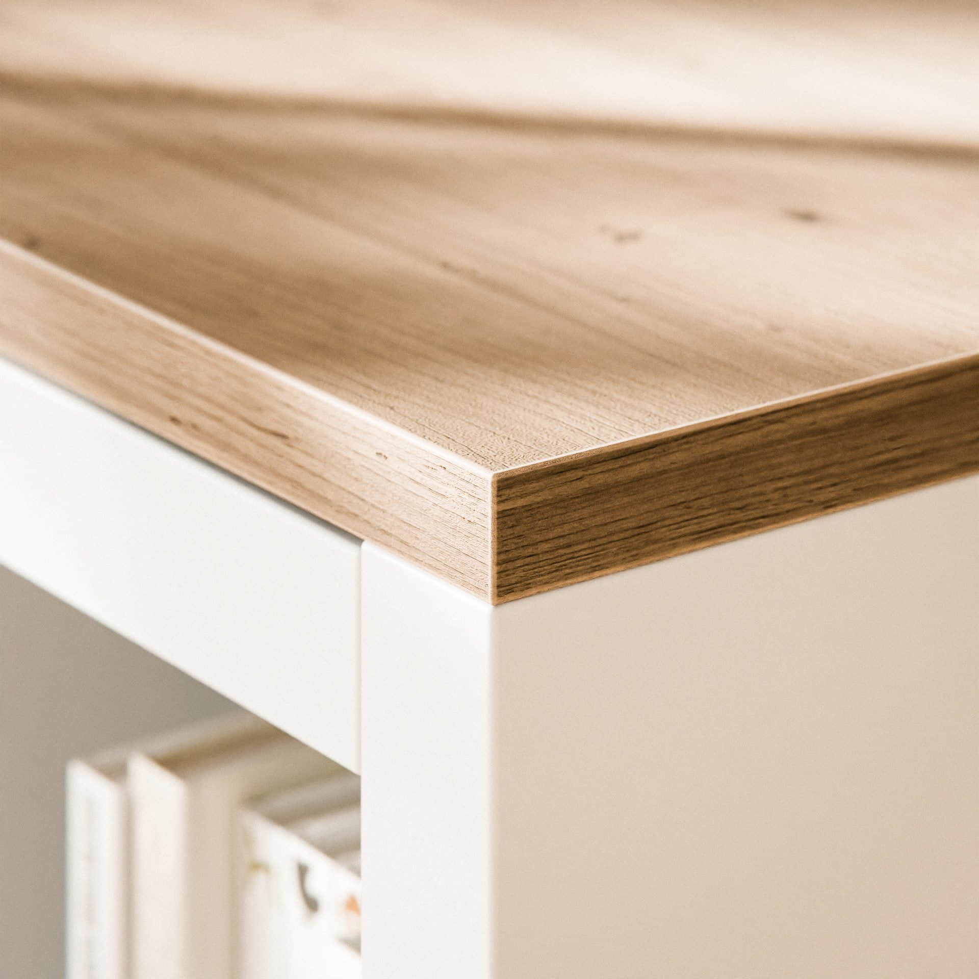 Clutter Cover Premium Oak Deck Panel for 4-Compartment Kallax Shelving Unit - 1467x392mm Solid Wood Top Board Clutter Cover Schrankaufsätze