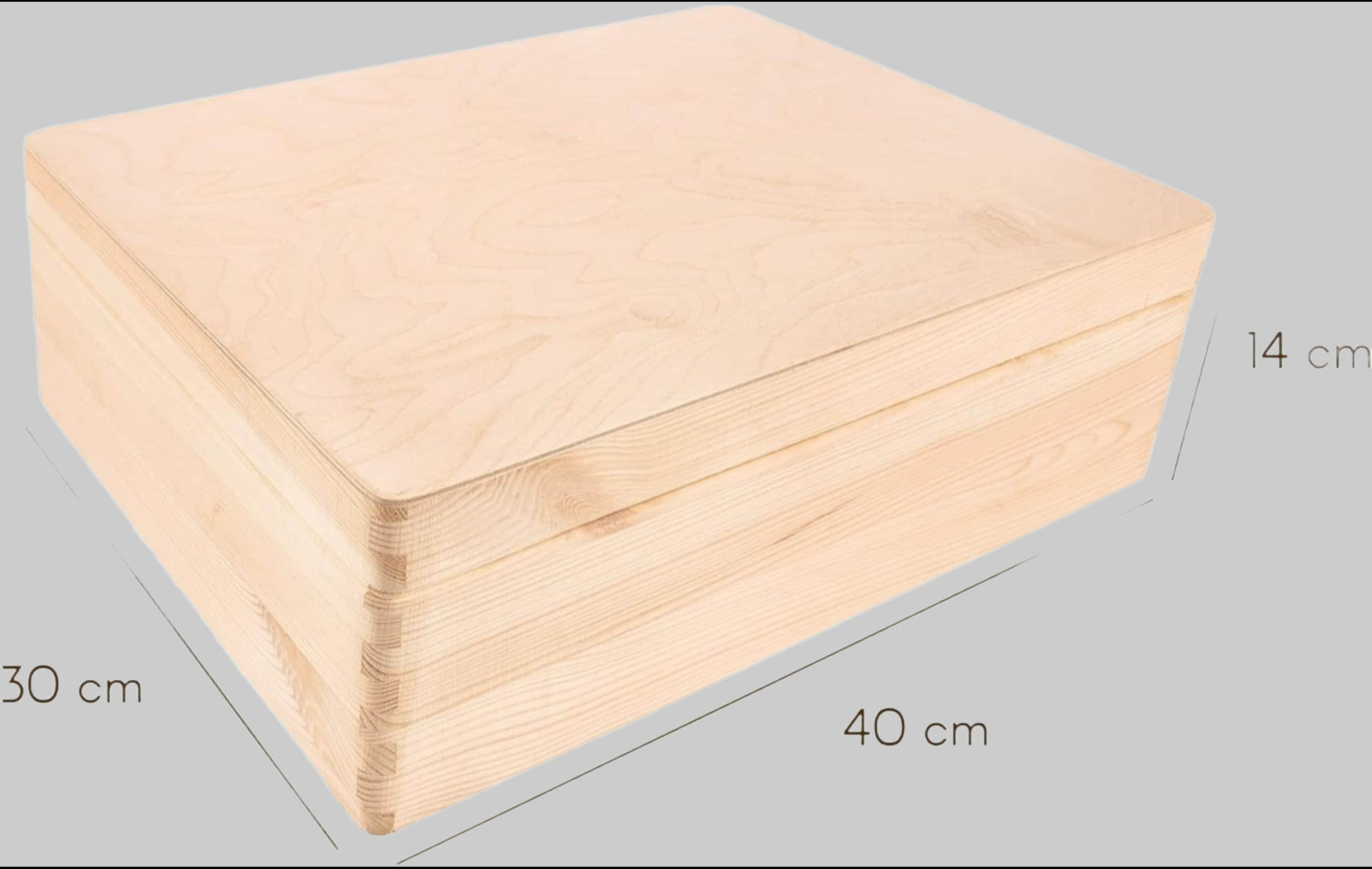 Creative Deco XL Holzkiste mit Deckel – Große Aufbewahrungsbox 40x30x14 cm | Massivholz Erinnerungsbox für Baby, DIY & Deko | Sicher abgerundete Kanten Natur Aufbewahrung Creative Deco
