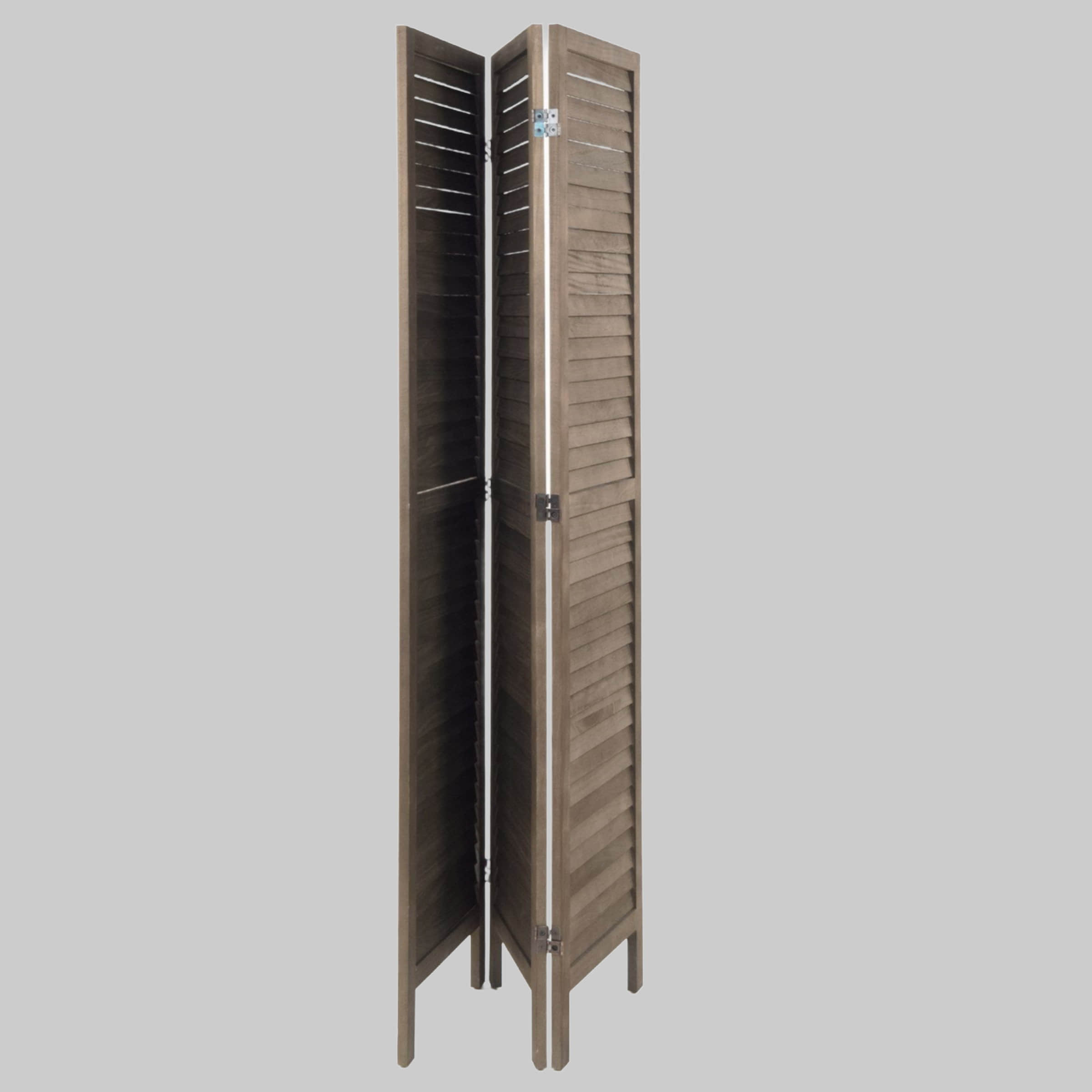 DESIGN DELIGHTS DESIGN DELIGHTS COTTAGE Wooden Room Divider - 3-Panel Folding Screen 170x120cm, Coffee Brown - Natural Privacy Partition for Home & Office coffee Schlafzimmer
