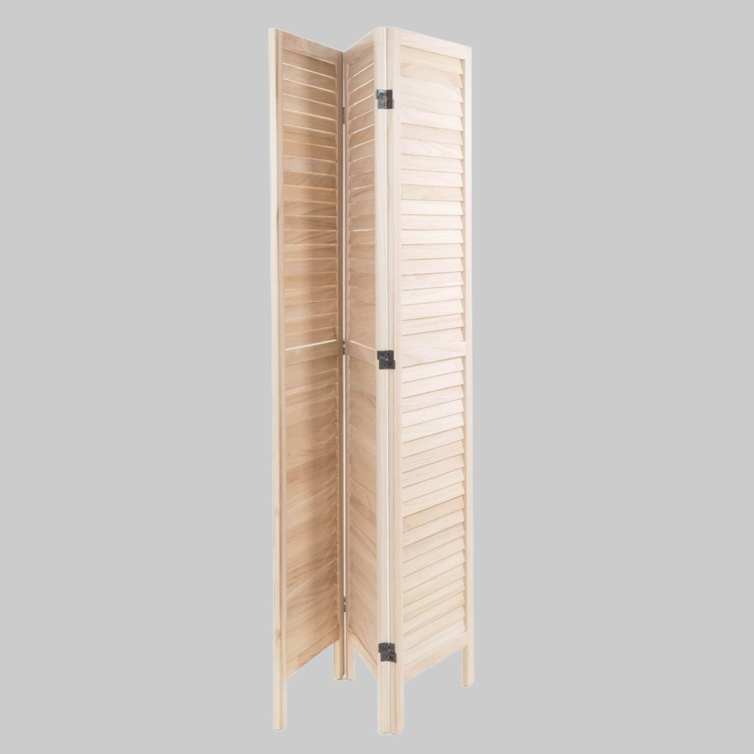 Schlafzimmer DESIGN DELIGHTS DESIGN DELIGHTS COTTAGE Wooden Room Divider - 3-Panel Folding Screen 170x120cm, Coffee Brown - Natural Privacy Partition for Home & Office natur