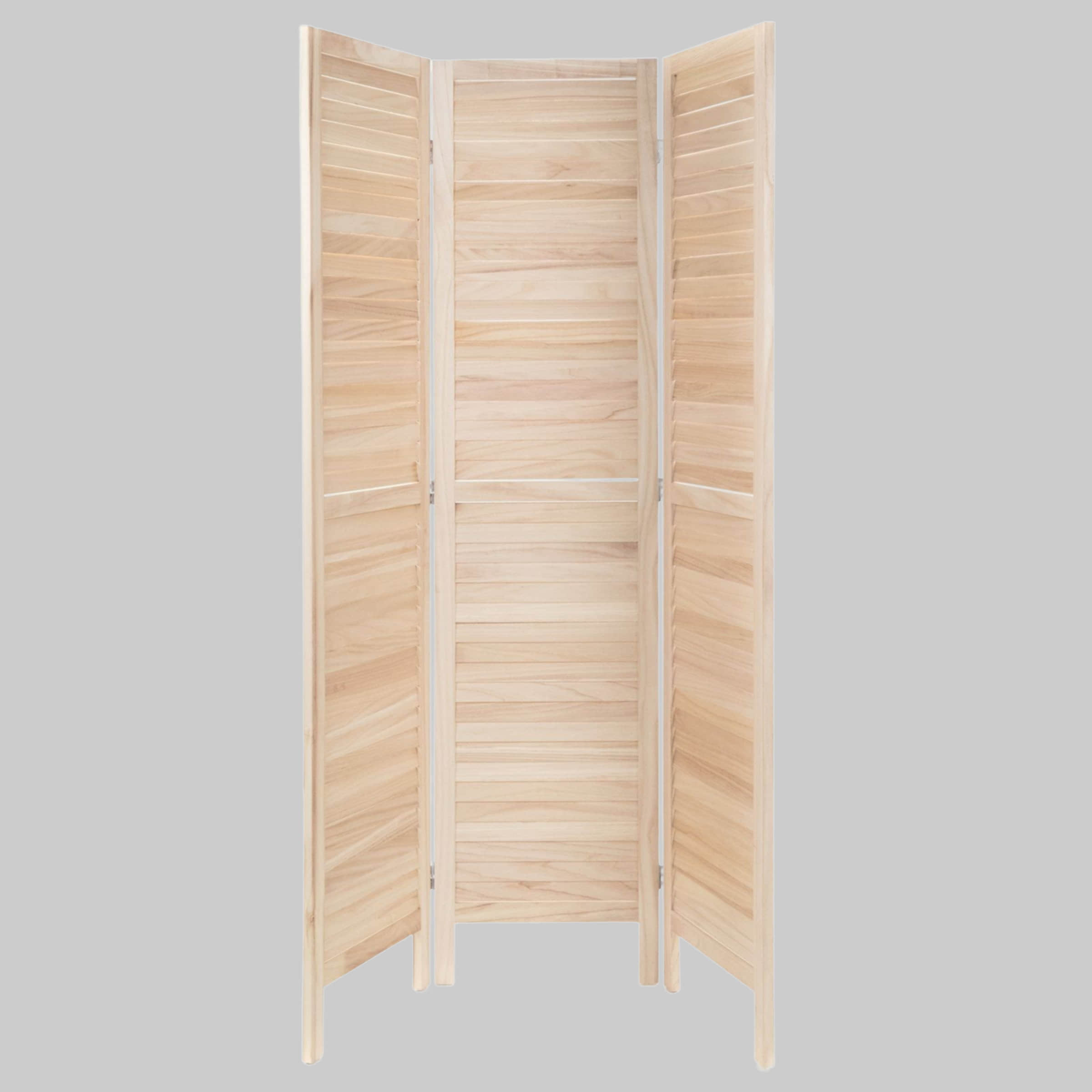Schlafzimmer DESIGN DELIGHTS DESIGN DELIGHTS COTTAGE Wooden Room Divider - 3-Panel Folding Screen 170x120cm, Coffee Brown - Natural Privacy Partition for Home & Office natur