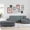 DOMO collection Sofas DOMO collection Ecksofa »Moric« L-Form 300x172x80 cm – XXL Wohnlandschaft mit Bettfunktion & verstellbaren Armlehnen | Hochwertige Cord Bezüge grau/eisbl