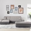 DOMO collection Ecksofa »Moric« L-Form 300x172x80 cm – XXL Wohnlandschaft mit Bettfunktion & verstellbaren Armlehnen | Hochwertige Cord Bezüge grau/silber Sofas DOMO collection