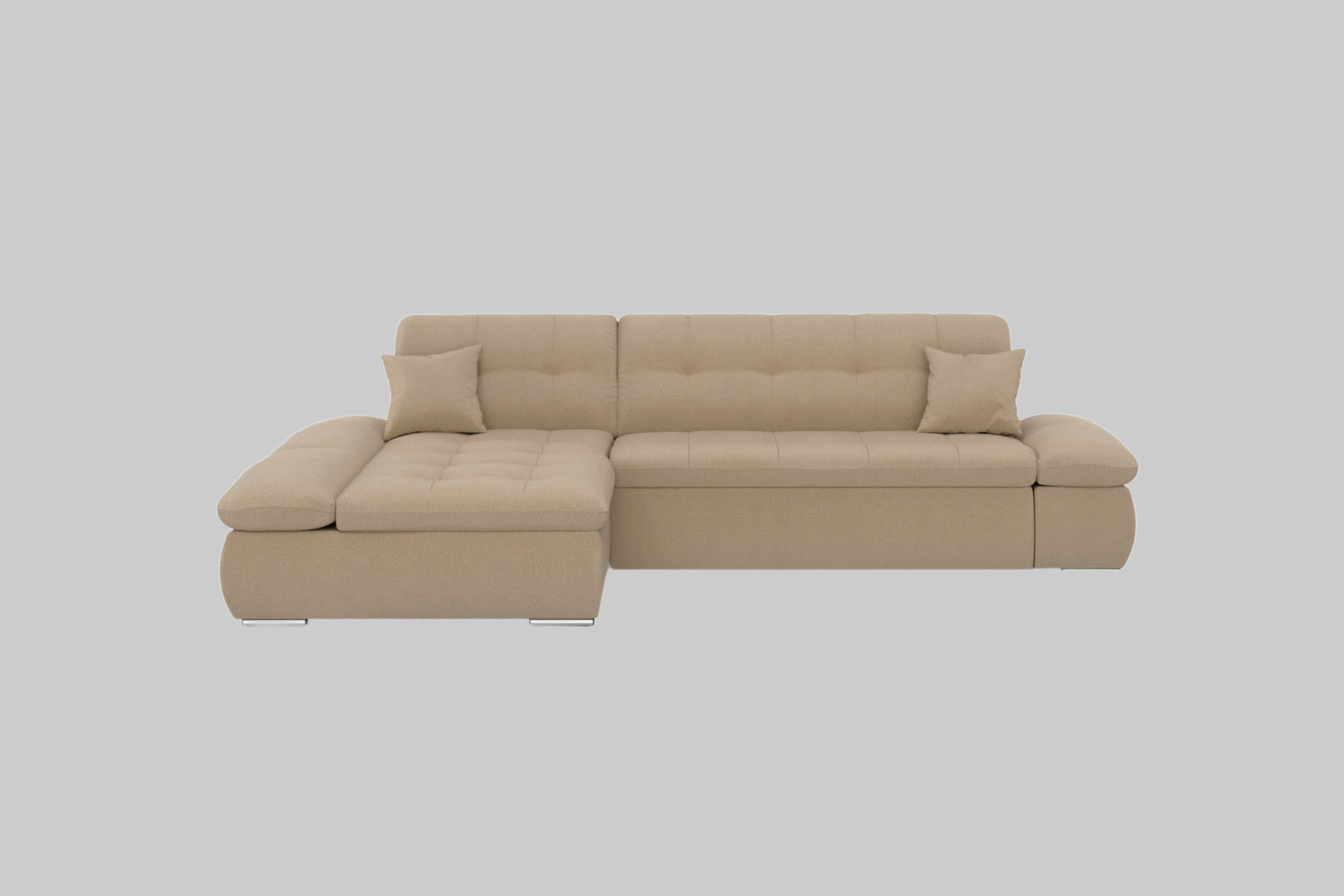 DOMO collection Ecksofa »Moric« L-Form 300x172x80 cm – XXL Wohnlandschaft mit Bettfunktion & verstellbaren Armlehnen | Hochwertige Cord Bezüge cappucino DOMO collection Sofas