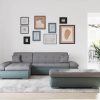 Sofas DOMO collection DOMO collection Ecksofa »Moric« L-Form 300x172x80 cm – XXL Wohnlandschaft mit Bettfunktion & verstellbaren Armlehnen | Hochwertige Cord Bezüge eisblau/gr