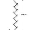 DanDiBo Metall Tassenhalter Wandregal mit 10 Haken (80 cm, Schwarz) – Stabiles Tassenregal für Küche, Bierkrüge & Weinflaschen DanDiBo Aufbewahrung