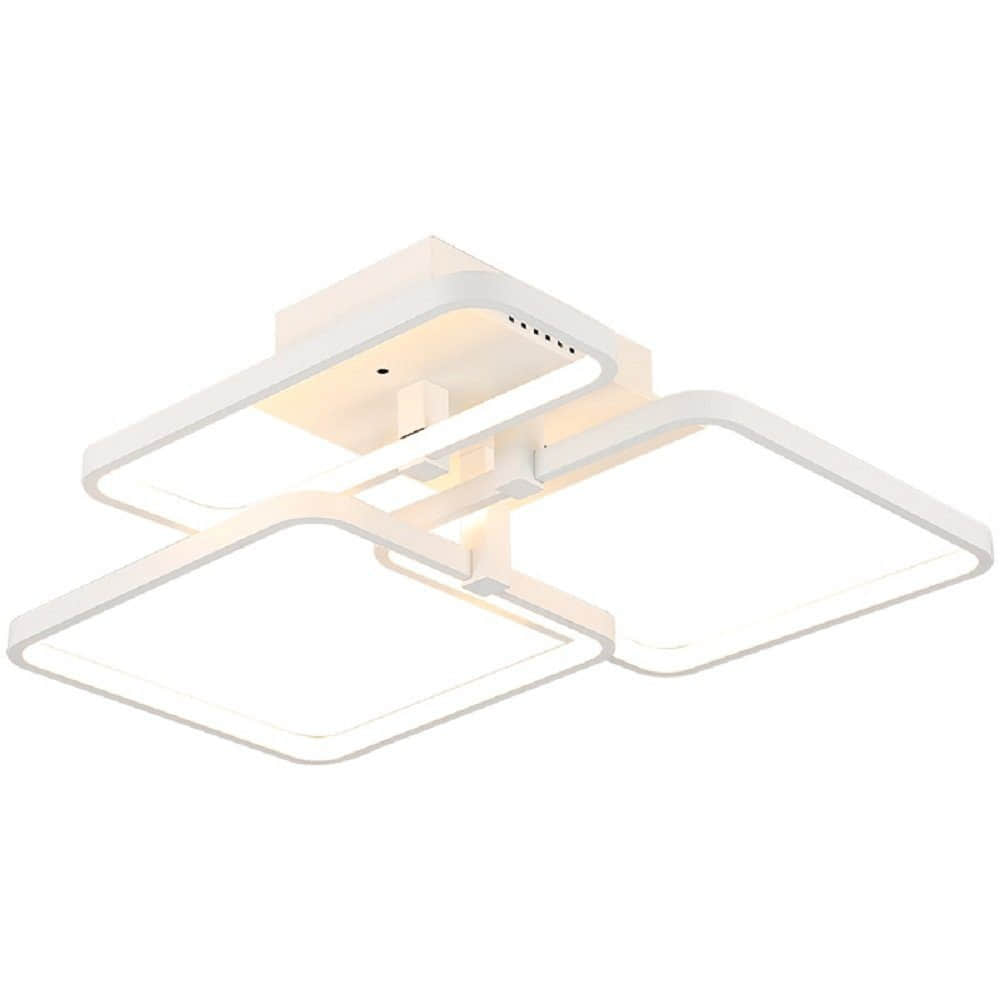 Euroton Lampen Euroton 094 LED Deckenleuchte mit Fernbedienung - Dimmbar, Farbtemperatur 3000K-7000K einstellbar, 68W, 50x50cm, Energieklasse A, Weißer Metallrahmen