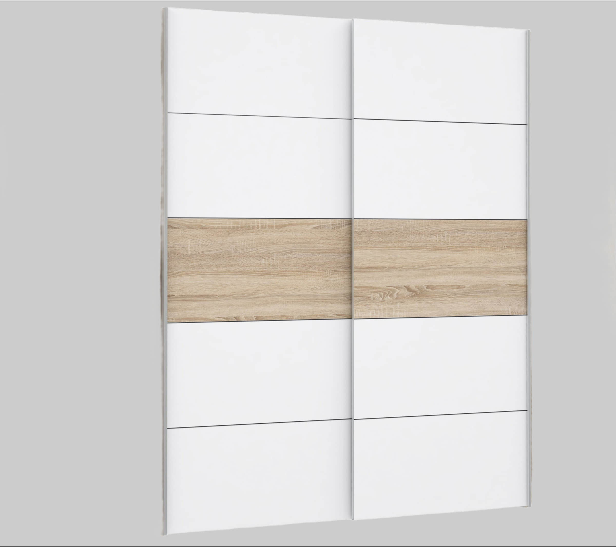 Kinderzimmer FORTE FORTE Dreh-/Schwebetürenschrank Narago | OTTOs Choice TOPSELLER | 270x210x61cm | Weiß (mit Spiegeloption) | Höhenverstellbare Böden | Maximaler Stauraum | Made in Europe Sonoma Eic