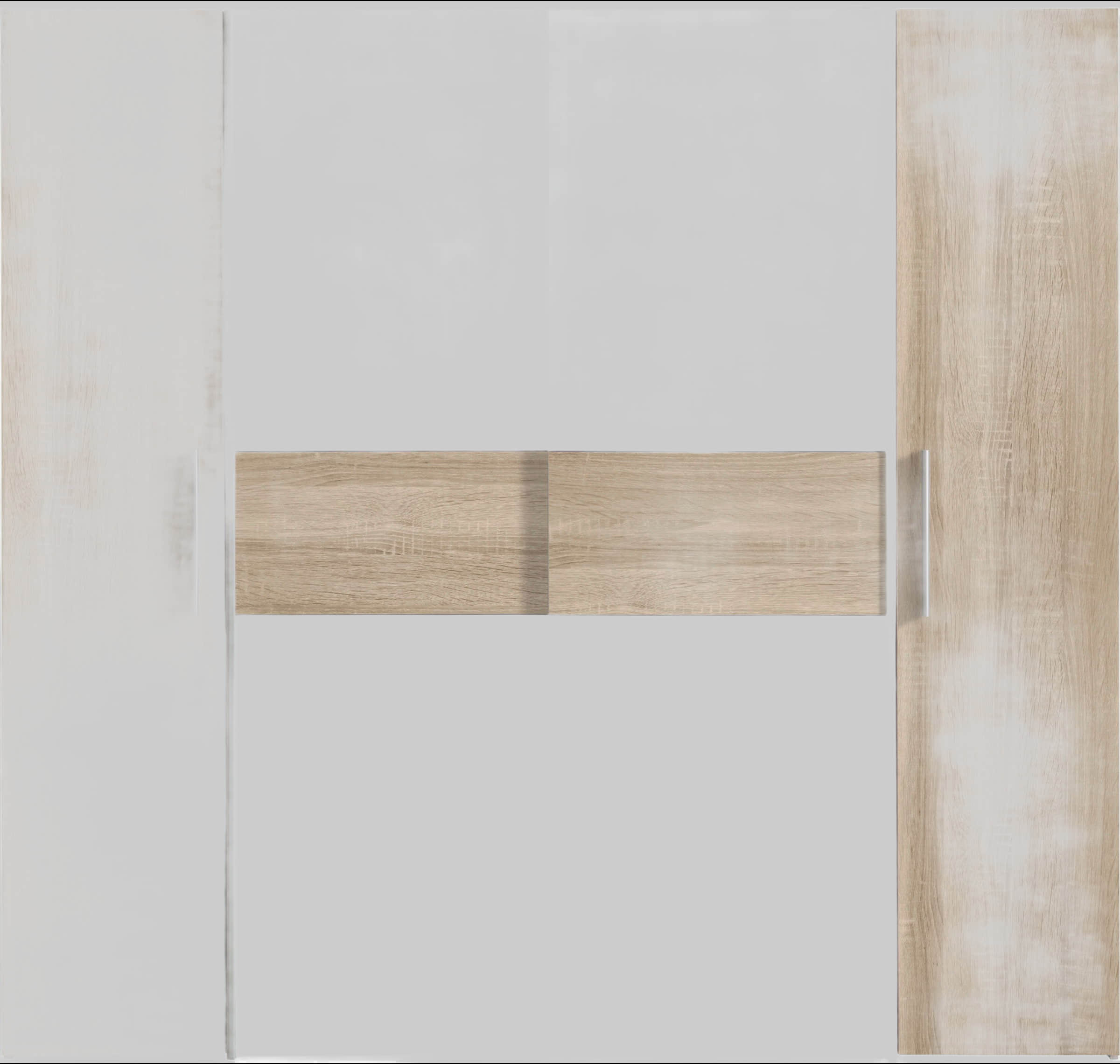 FORTE Kalixtus Kleiderschrank | 200x190x60 cm | 2 Schiebetüren + 2 Drehtüren | 8 Einlegeböden | Made in Europe | OTTOs Choice | Mehrere Farbvarianten Sonoma Eic Schränke FORTE