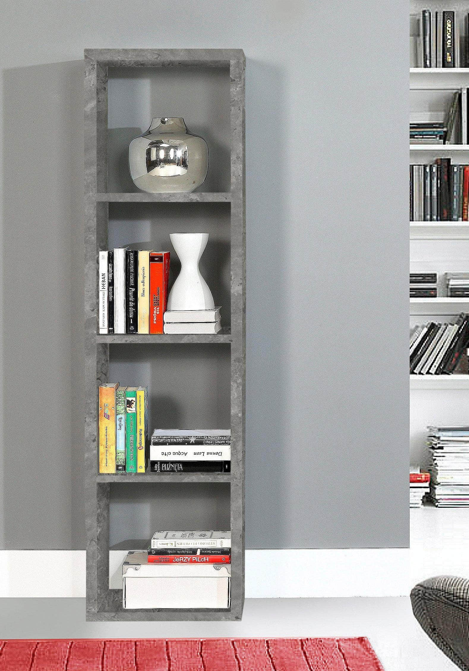FORTE FORTE Mauro Bookshelf | Artisan Oak Storage Solution | Modern & Durable Design betonoptik Regale