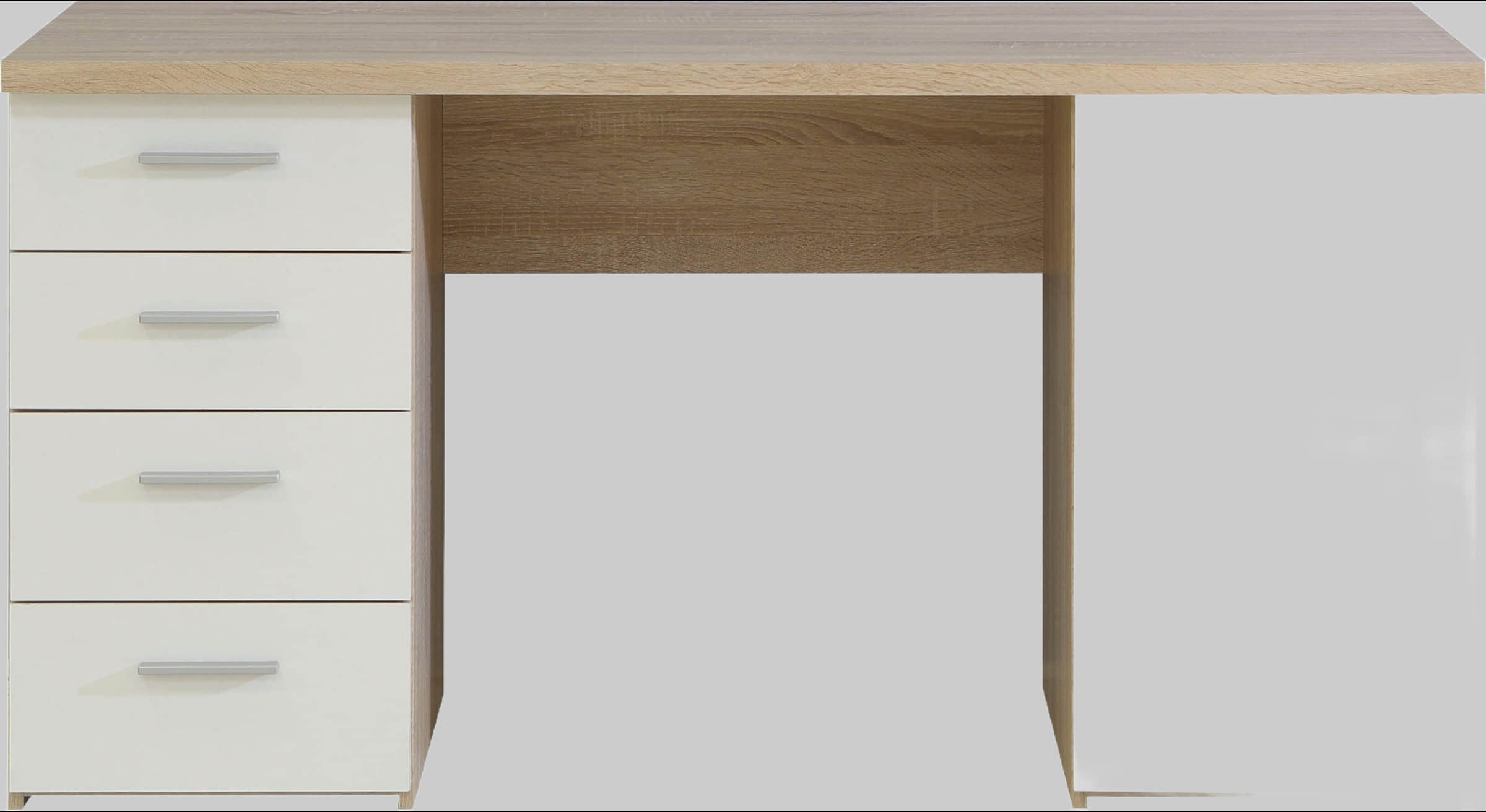 FORTE Schreibtisch »Netta« 145 cm mit Schubladen - Moderner Bürotisch in Holzoptik für Homeoffice & Arbeitszimmer Sonoma Eic FORTE Kinderzimmer