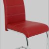 HELA Freischwinger FLORA S 2er Set - Vintage Anthracite Dining Chairs with Chrome Frame | 120kg Capacity Bordeaux Stühle HELA