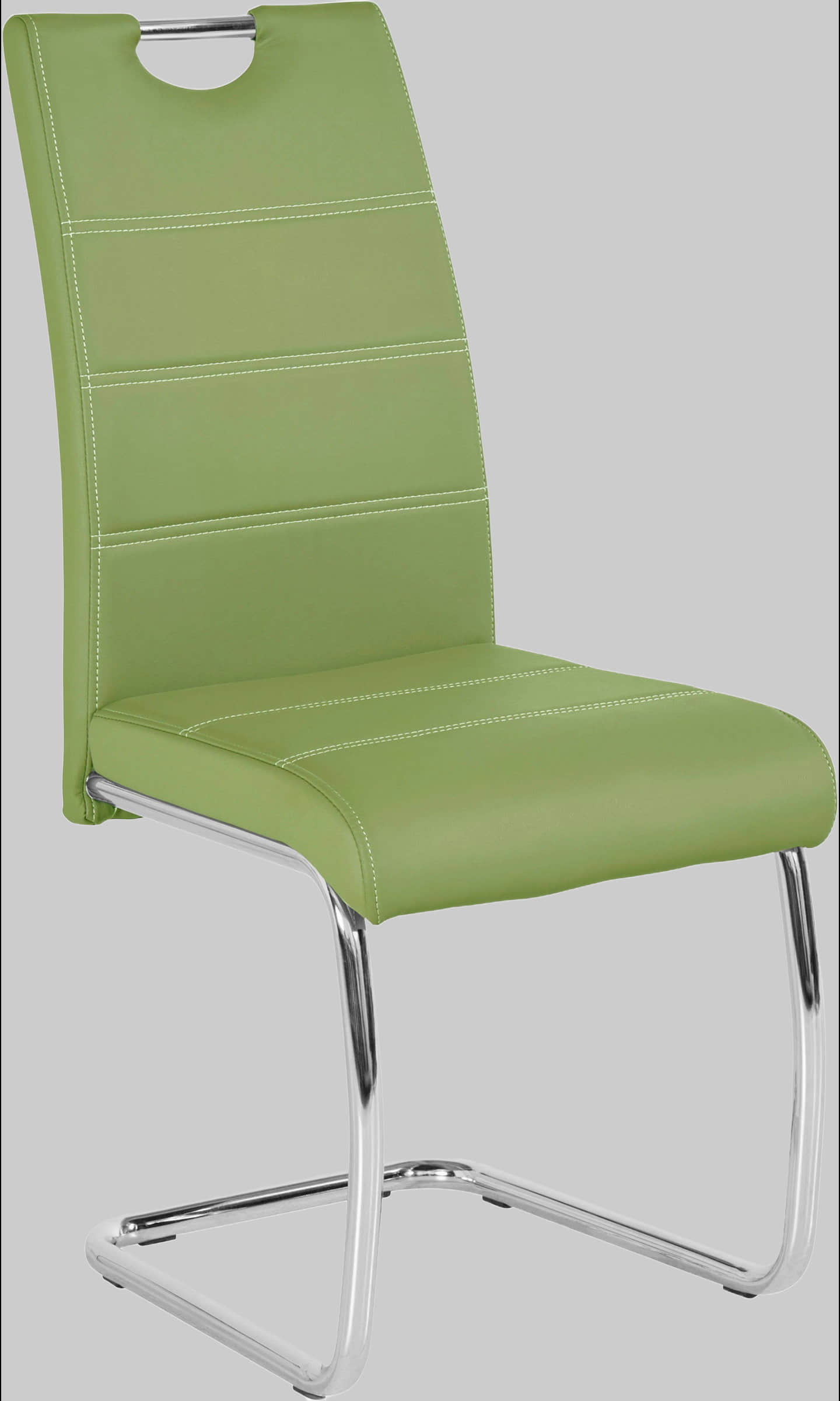 HELA Freischwinger FLORA S 2er Set - Vintage Anthracite Dining Chairs with Chrome Frame | 120kg Capacity Grün HELA Stühle