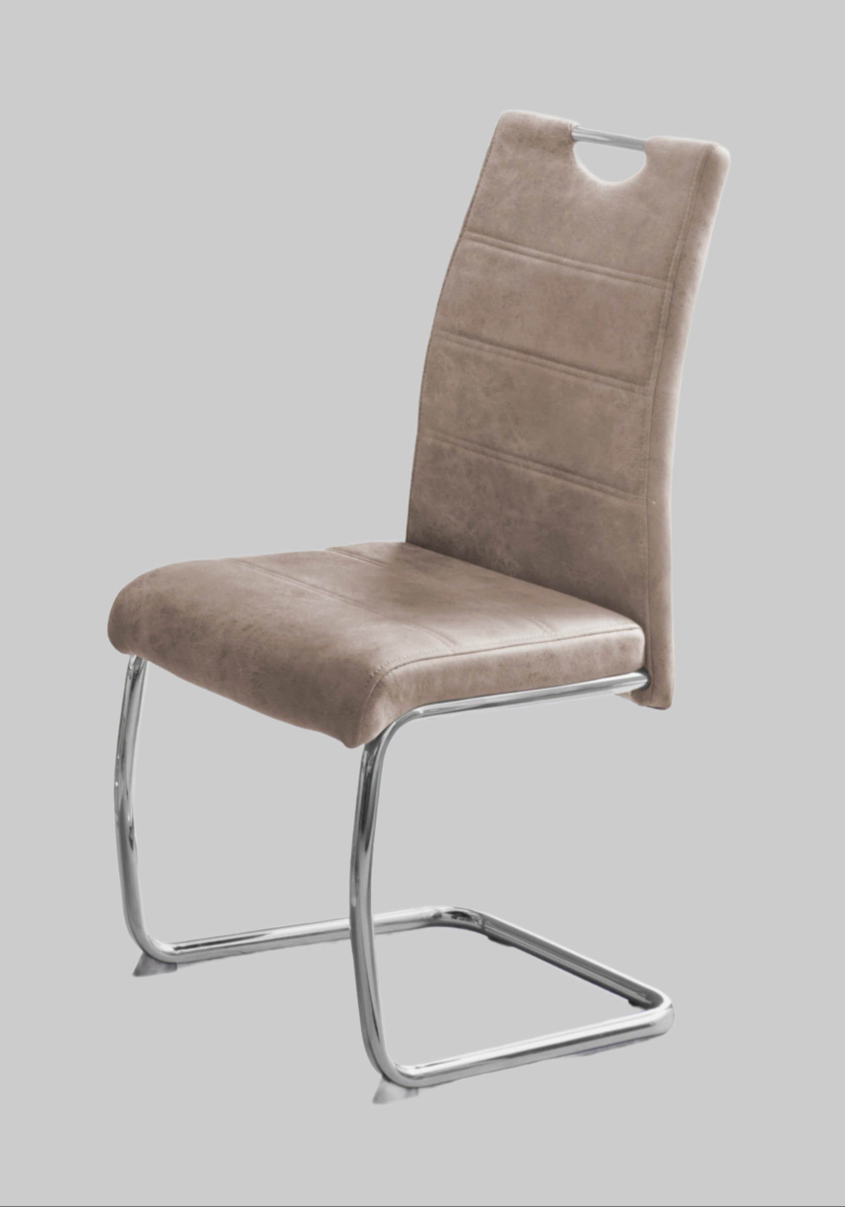 HELA Freischwinger FLORA S 2er Set - Vintage Anthracite Dining Chairs with Chrome Frame | 120kg Capacity vintage be HELA Stühle