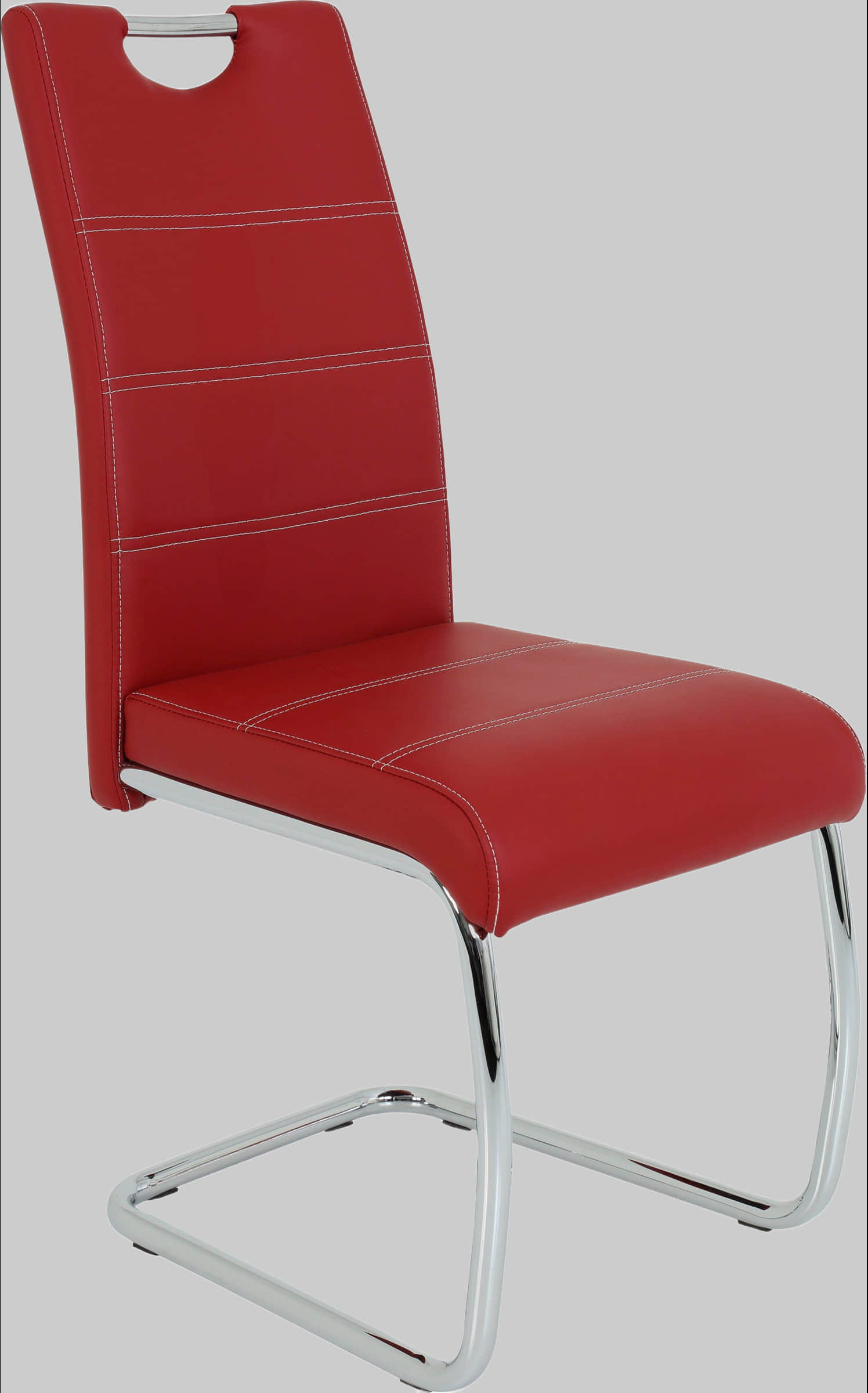 HELA Freischwinger FLORA S 2er Set - Vintage Anthracite Dining Chairs with Chrome Frame | 120kg Capacity Bordeaux Stühle HELA