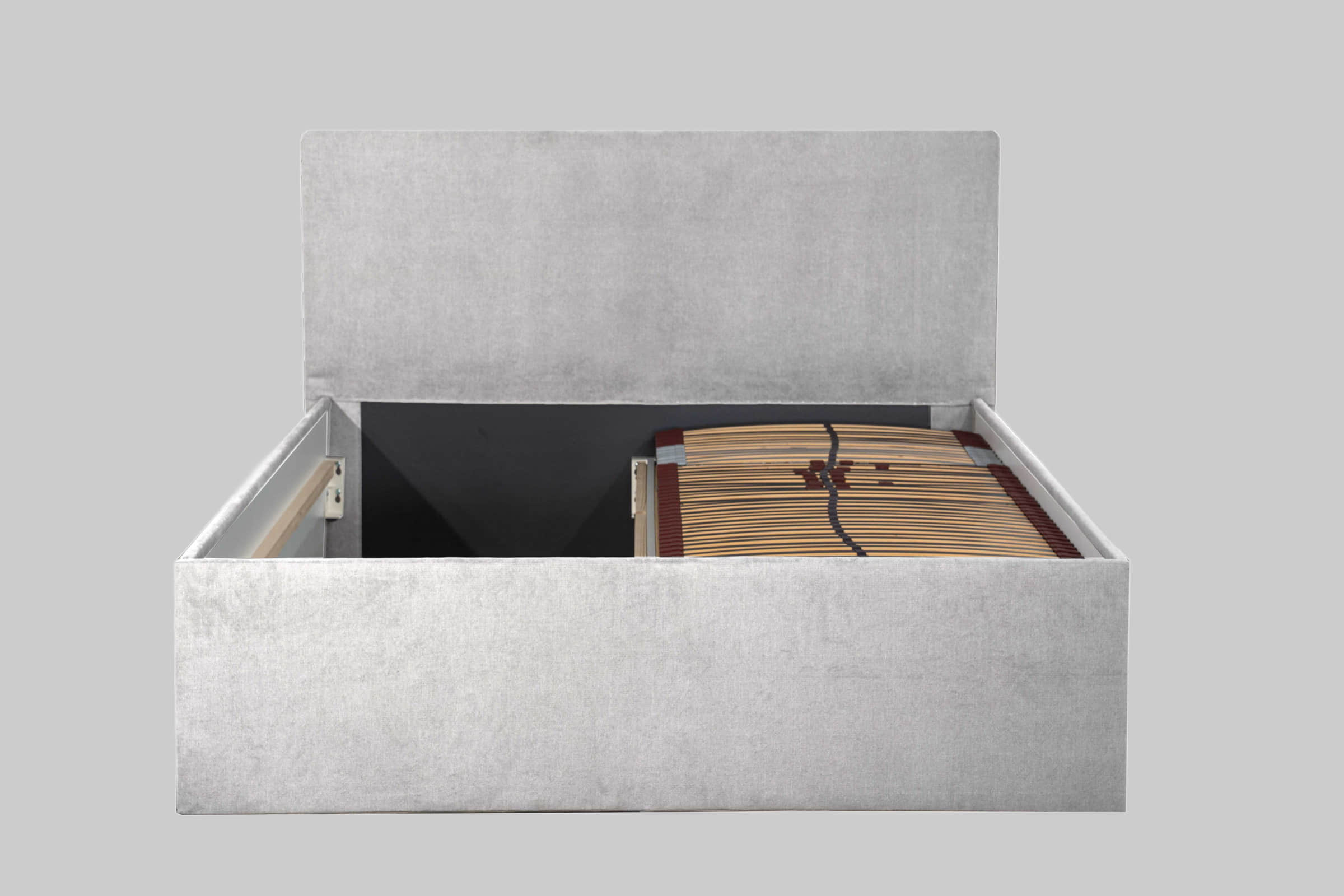 Halmon Schlafkomfort Betten Betten Halmon Schlafkomfort Polsterbett Gent – Modernes Design mit Stauraum | 6 Größen & 8 Farben | Inkl. Lattenrost bei Matratze | Made in Germany Grau