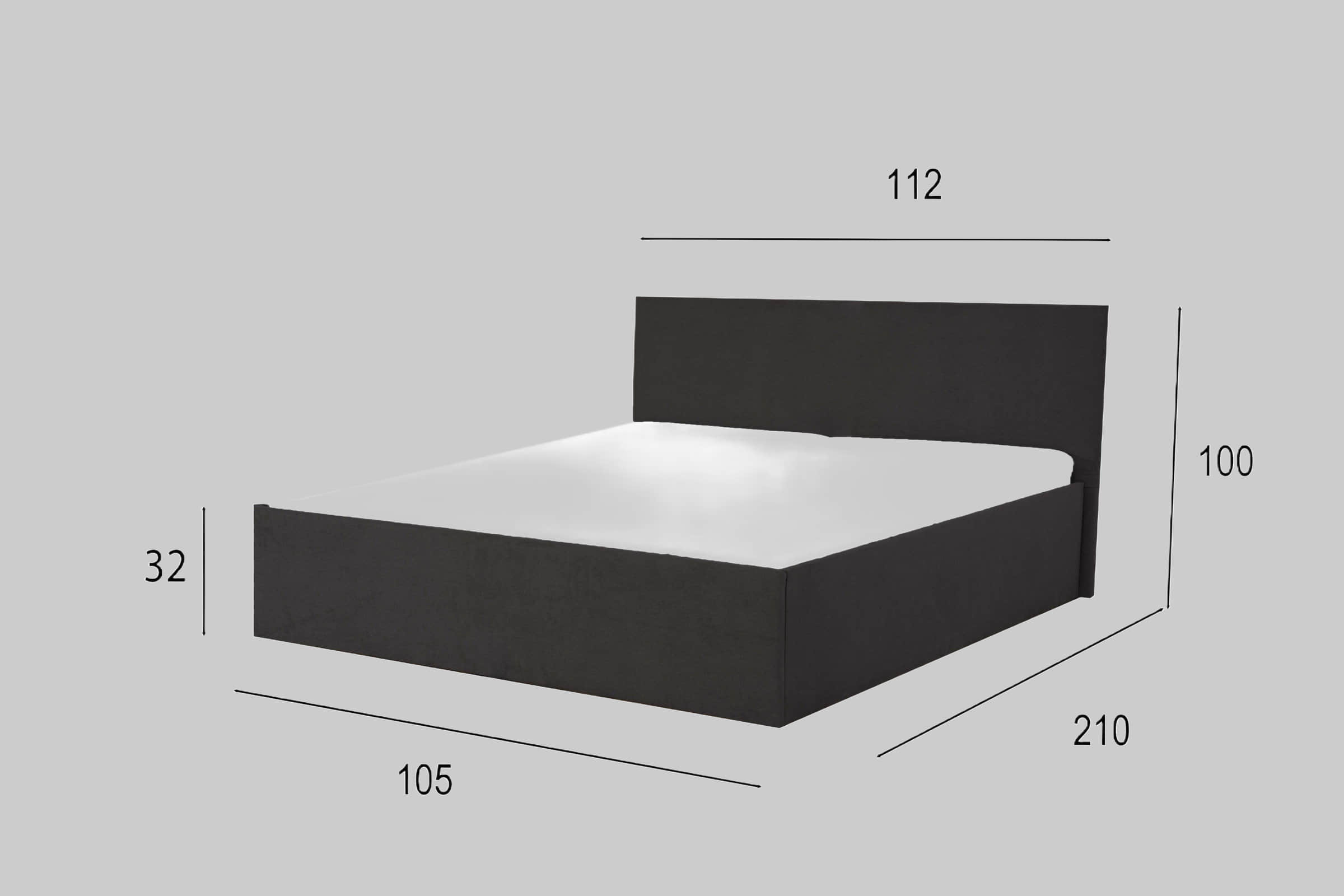 Betten Halmon Schlafkomfort Betten Halmon Schlafkomfort Polsterbett Gent – Modernes Design mit Stauraum | 6 Größen & 8 Farben | Inkl. Lattenrost bei Matratze | Made in Germany Anthrazit