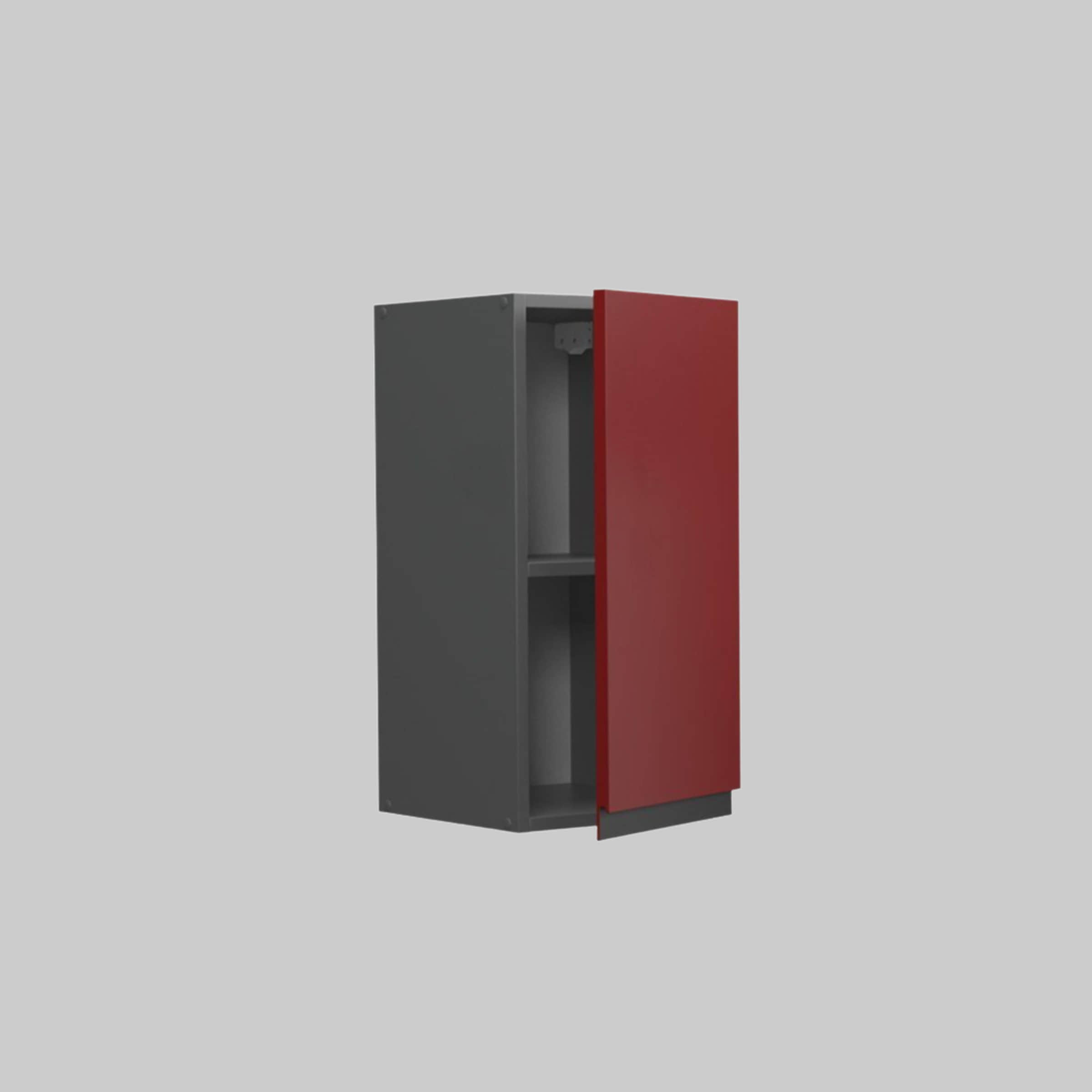 Hängeschrank R-Line Anthrazit 20 cm | Vicco | Hochwertiger Küchenoberschrank mit Melaminharzbeschichtung | 20x60x29 cm Rot Vicco Schränke