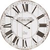 Home affaire Dekoration Home Affaire Vintage Wanduhr 'Cafe de la Tour' mit römischen Ziffern | Ø 60 cm | Retro-Quarzuhr aus MDF | Französisches Café-Design