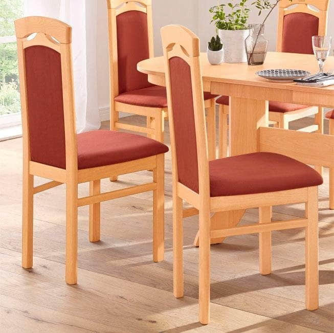 Stühle Home affaire Home affaire Anthony Dining Chairs (Set of 2) - Solid Wood Chairs with Decorative Carvings & Microfiber Upholstery for Elegant Dining Spaces terra