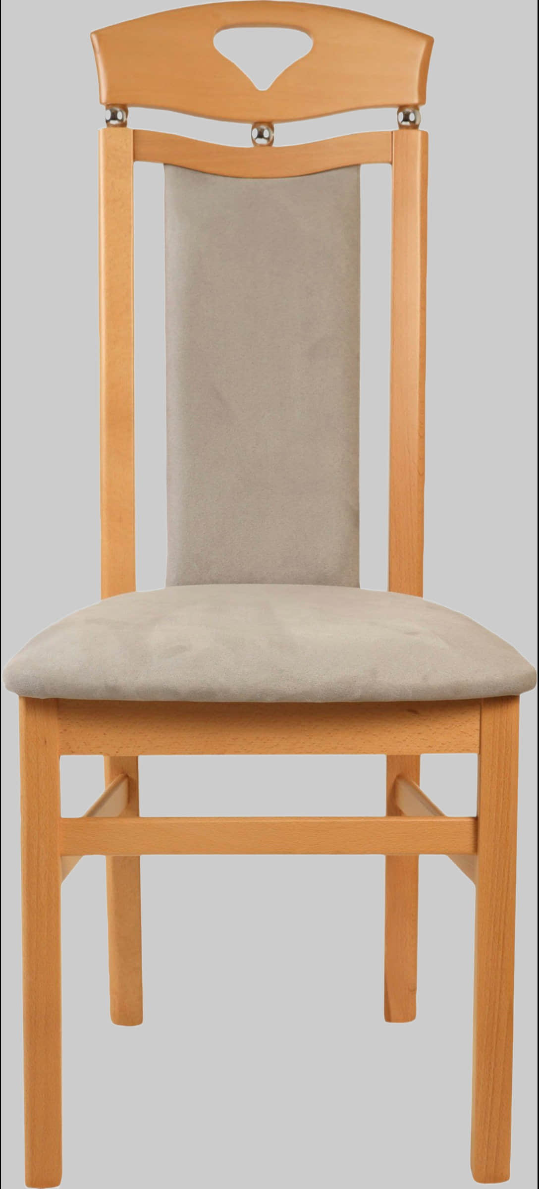 Home affaire Berta Dining Chairs Set of 2 - Solid Beech Wood Frame with Premium Microfiber Upholstery in Gray | Timeless Kitchen & Dining Room Furniture Grau Home affaire Stühle