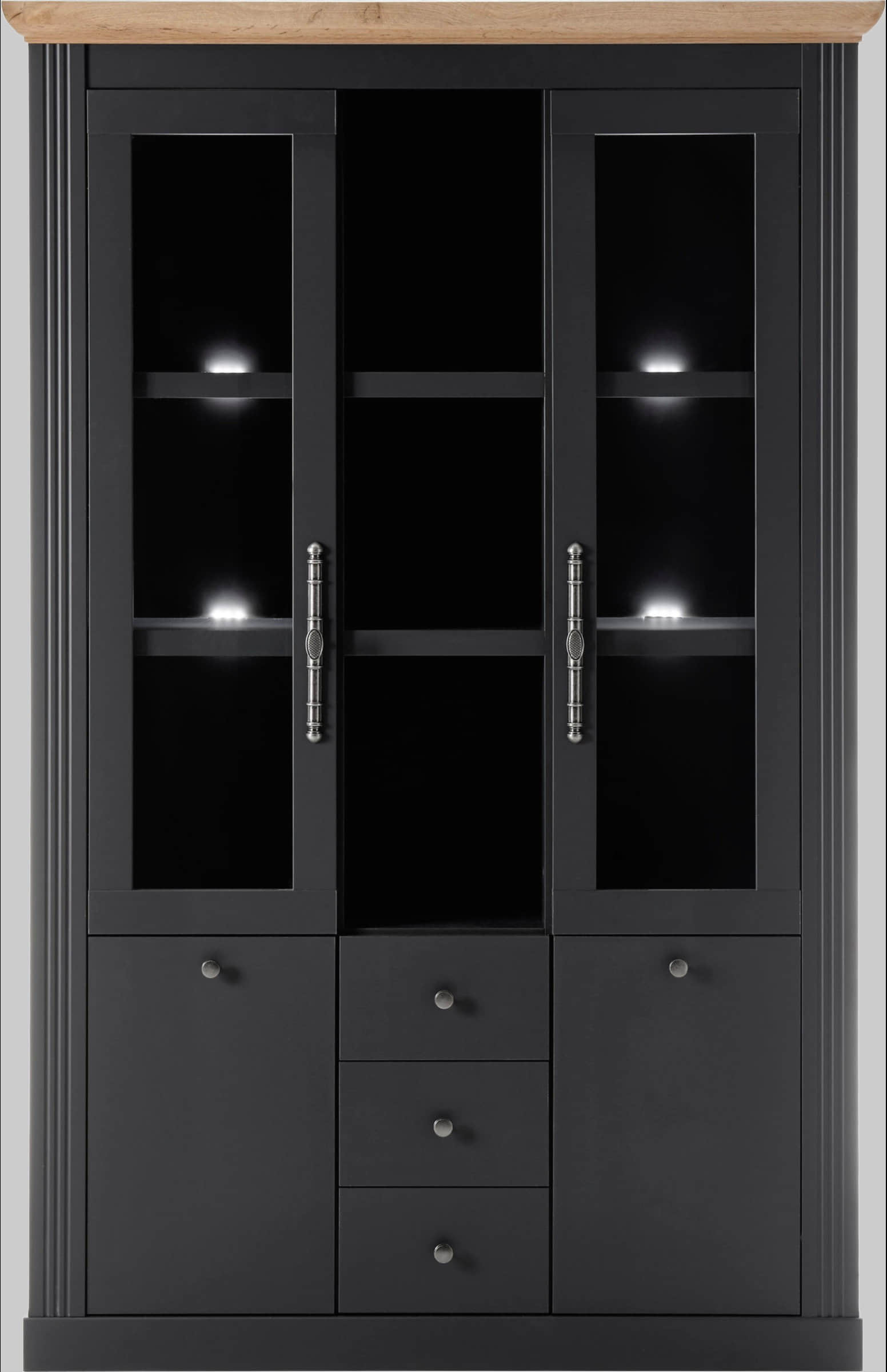 Home affaire Buffet Westminster - Romantischer Landhausstil in Grau | Exklusiv bei Otto | 205 cm Höhe | FSC®-Holz Grau dunke Home affaire Schränke