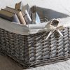 Aufbewahrung Home affaire Home affaire California Rattan Storage Basket - 30cm Wide Woven Organizer (1-Piece or 2-Set) | Natural Home Decor
