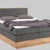 Home affaire Betten Home affaire Cavan Boxspring Bed - Solid Oak Frame with Storage & Topper (200x200cm) | Multiple Firmness Options Including H4 | Premium Quality steel