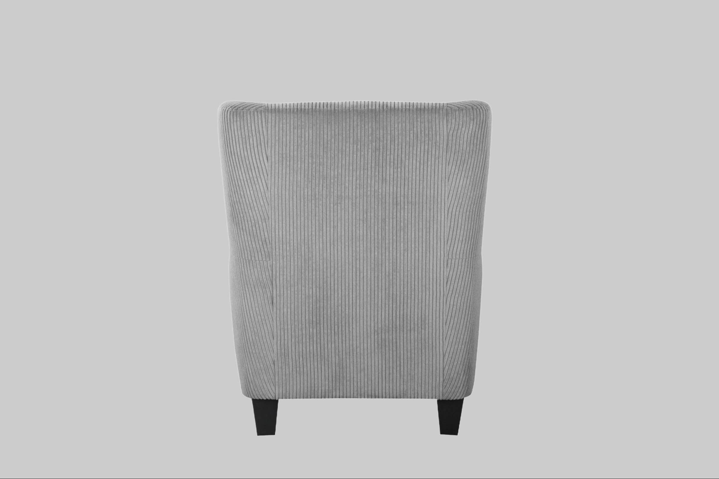 Home affaire Sessel Home affaire »Chilly« Ohrensessel mit Hocker (Set, 2-teilig) - Federkern-Polsterung, Cord/Microfaser-Bezug, modernes Design - 84x84x101 cm (Sessel), 40x40x43 cm (Hocker) grau