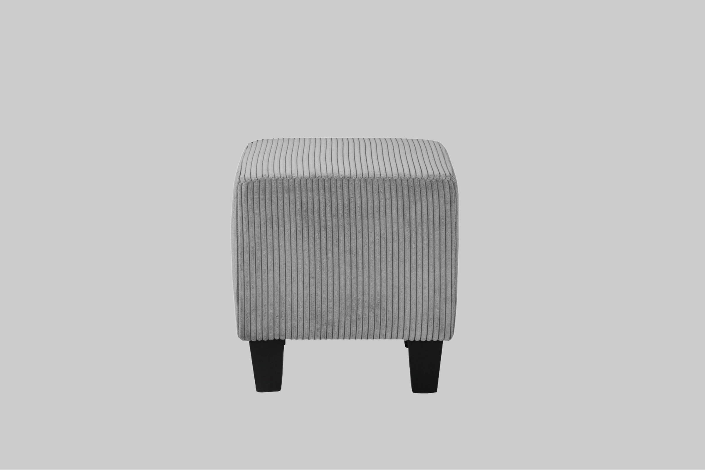 Home affaire Sessel Home affaire »Chilly« Ohrensessel mit Hocker (Set, 2-teilig) - Federkern-Polsterung, Cord/Microfaser-Bezug, modernes Design - 84x84x101 cm (Sessel), 40x40x43 cm (Hocker) grau