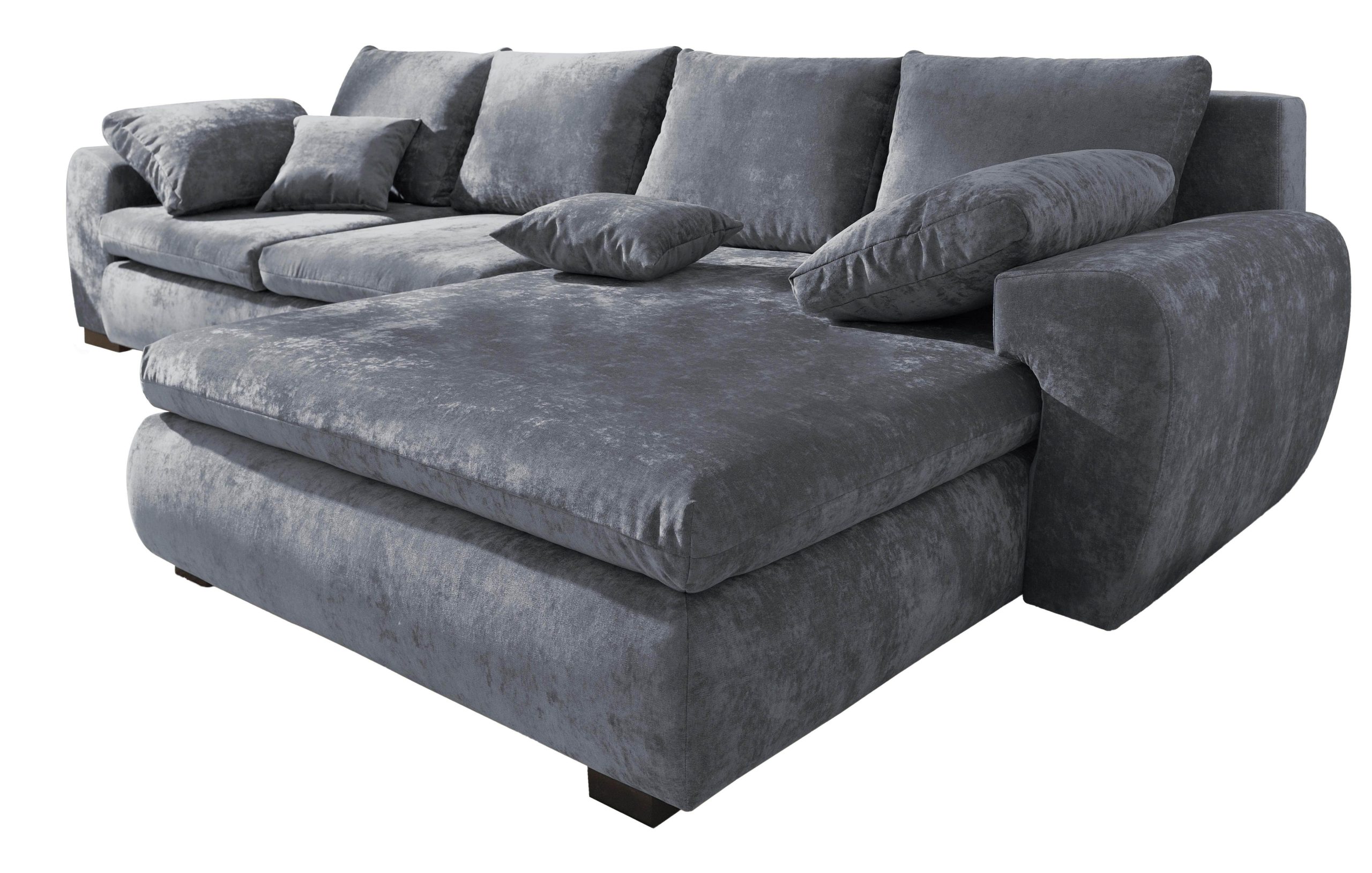 Home affaire Ecksofa Cara Mia L-Form – Convertible Corner Sofa with Storage & Solid Wood Legs grau Sofas Home affaire