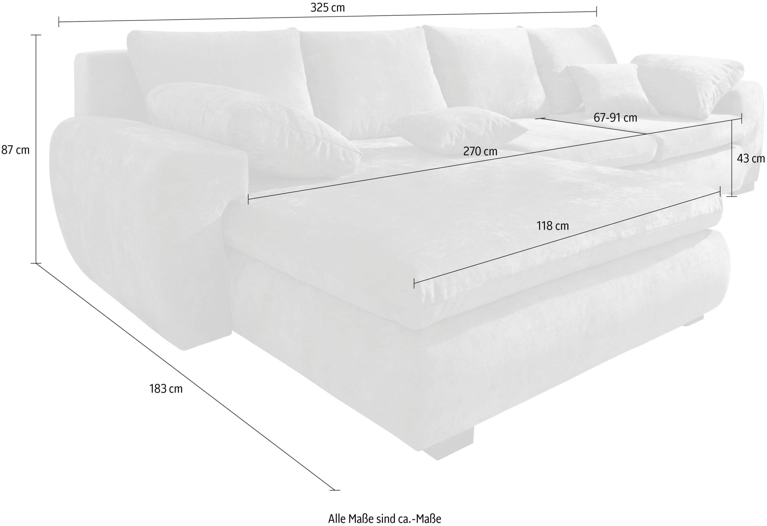 Sofas Home affaire Home affaire Ecksofa Cara Mia L-Form – Convertible Corner Sofa with Storage & Solid Wood Legs orange