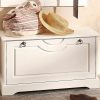 Home affaire 'Klera' Solid Pine Shoe Cabinet with Bench - 81cm Wide, FSC®-Certified Rustic Shoe Storage Solution weiß Home affaire Schränke